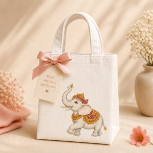 Home White elephant print tote bags