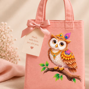 Home Owl print tote bag